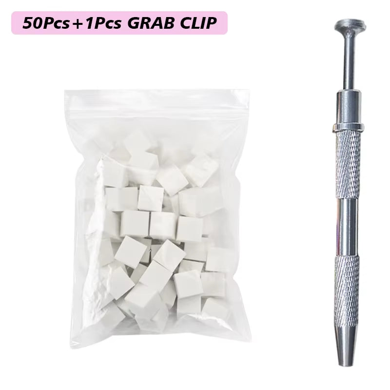 100/50Pcs Square Nail Art Sponge Set Gradient Nail Brushes Gel Polish DIY Design Nail Sponge Grab Pen Manicure Supplies Tools