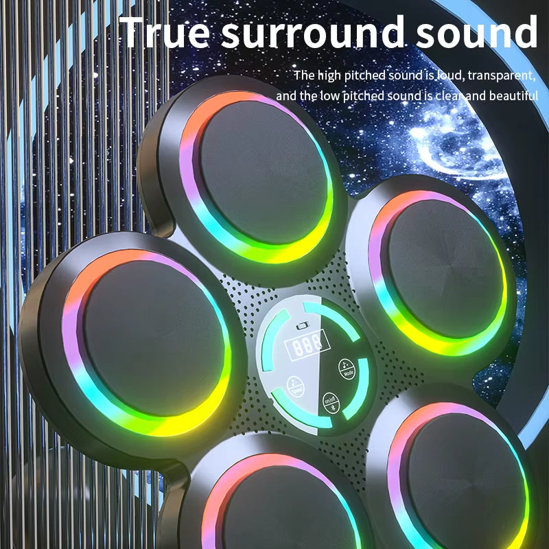 2024 Bluetooth Music Boxing Machine Smart Sports Fitness Music Boxing Bag Muay Thai Rhythm Response Exercise Boxing Machine