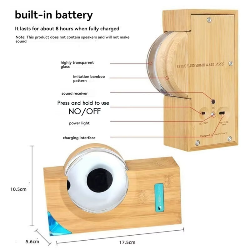 -A15I Ferrofluid Music Rhythm Lamp Ferrofluid Magnetic Liquid Pickup Equipment Visual Music Pickup Desktop Sound Partner B