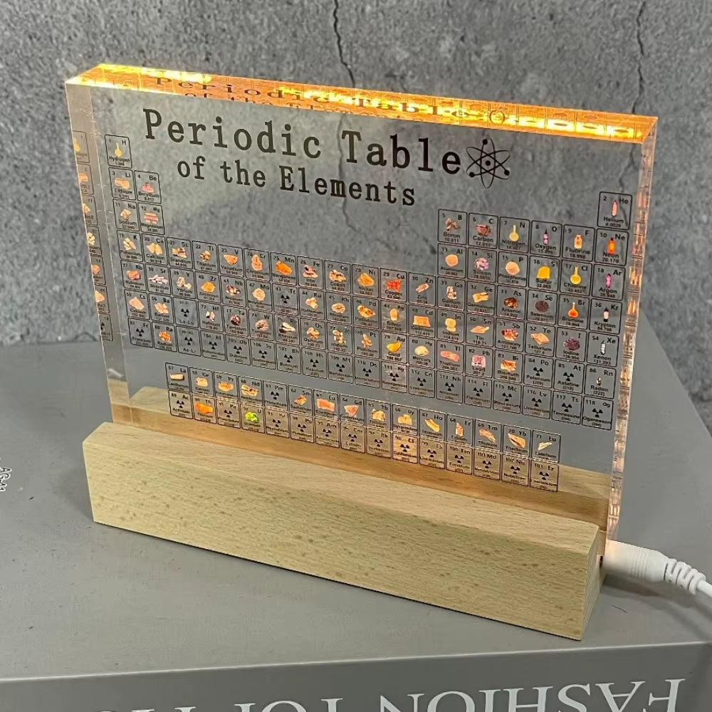 Acrylic Periodic Table Figurines Mendeleev Printing Element Periodic Table Desk Decor Chemistry Display House Accessories Gift