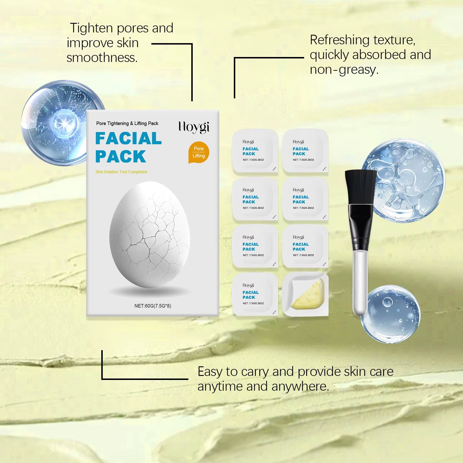 2025 New Zombie Facial Mask Skin Care Wash off Face Mask Hydrating Skincare  Pore Tightening Lifting