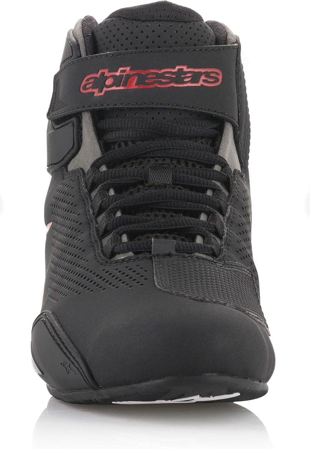 Alpinestars Men'S Sektor Vented Street Motorcycle Shoe, Black/Gray/Red, 10.5