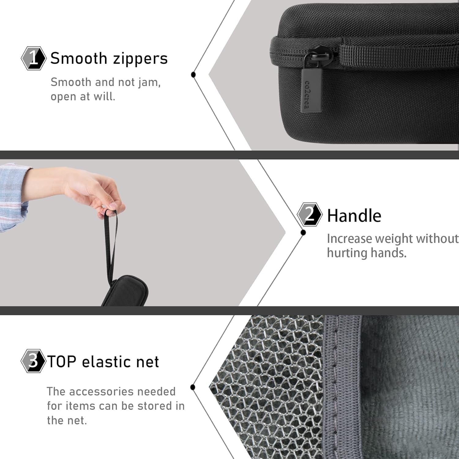 Co2Crea Hard Case Compatible with Anker Soundcore/Soundcore 2 / Motion B Portable Outdoor Sports Bluetooth Speaker (Black)