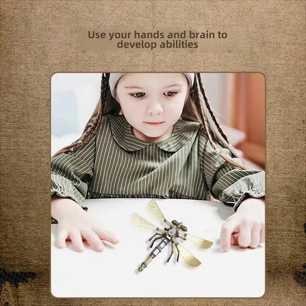3D Metal Handmade Assembly Model DIY Mechanical Precision Insect Dragonfly Spider Mantis High Difficulty Birthday Gift
